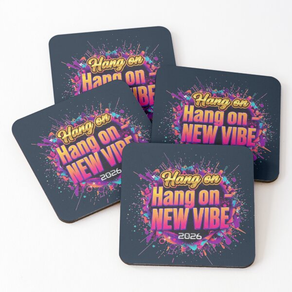 Item preview, Hang On 2026 - Abstract Brutalist Motivational Wall Art designed and sold by MESSY-MIND.