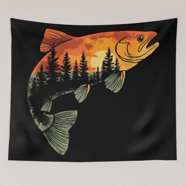 Item preview, Fishing, Trout, Fly Fishing, Angler Fisherman, Nature Forest designed and sold by CameronTheBro.