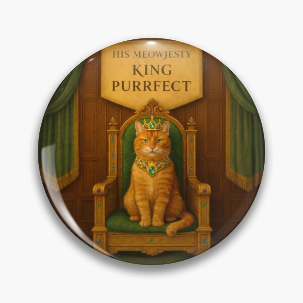 Item preview, Ginger Royal Cat – His Meowjesty King Purrfect designed and sold by PurrfectWhisper.