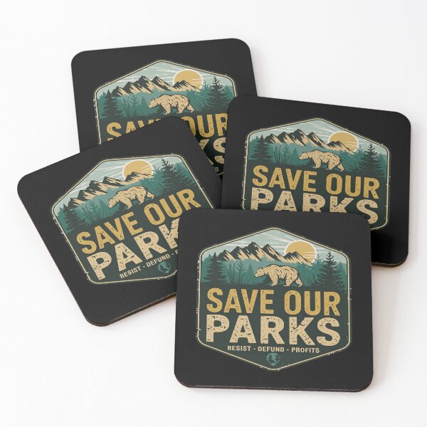 Item preview, National Parks Save Our Resist Bear USA Outdoor Adventures  designed and sold by FadeOfThrone.