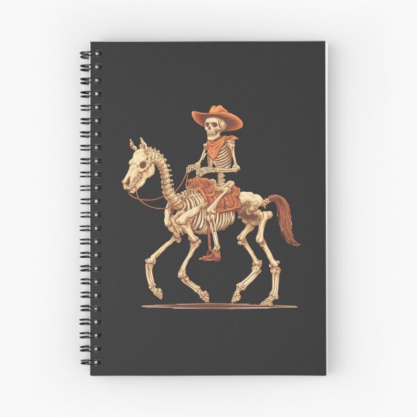 Item preview, Skeleton Cowboy Riding Skeleton Horse designed and sold by MildyUnhinged.