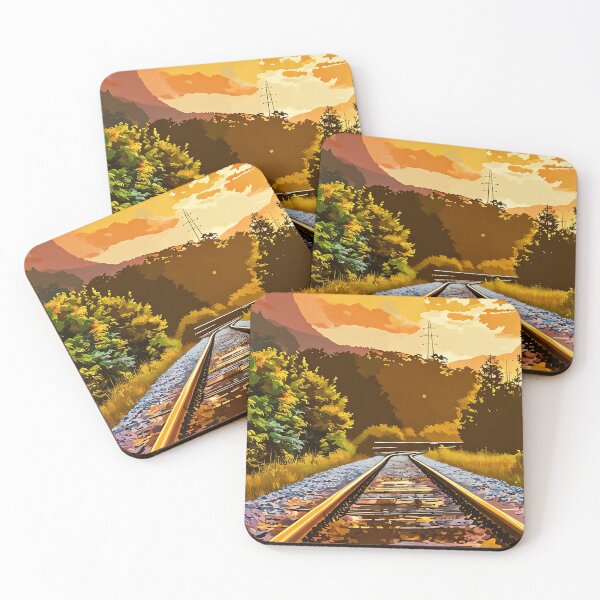 Item preview, Railroad Tracks at sunset designed and sold by tomorrowsart.