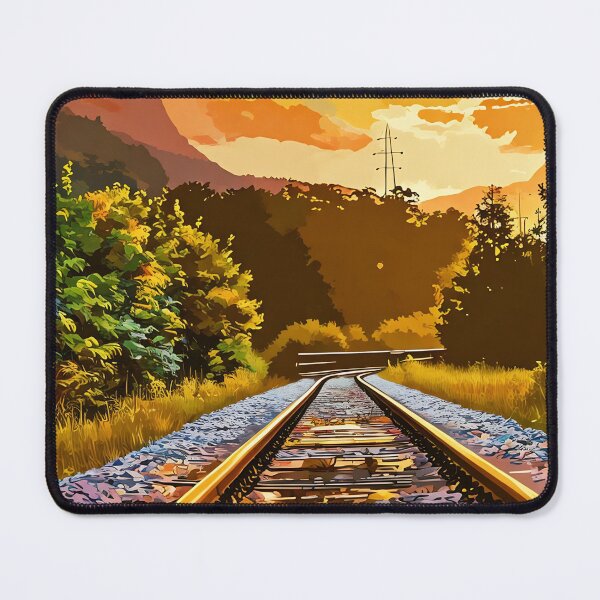 Item preview, Railroad Tracks at sunset designed and sold by tomorrowsart.