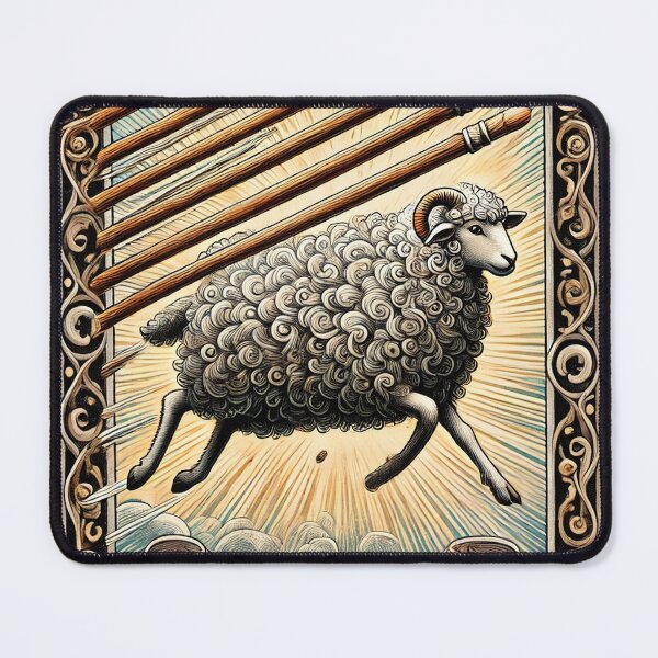 Item preview, Sheepism – Eight of Wands Tarot Card designed and sold by Thpoar.
