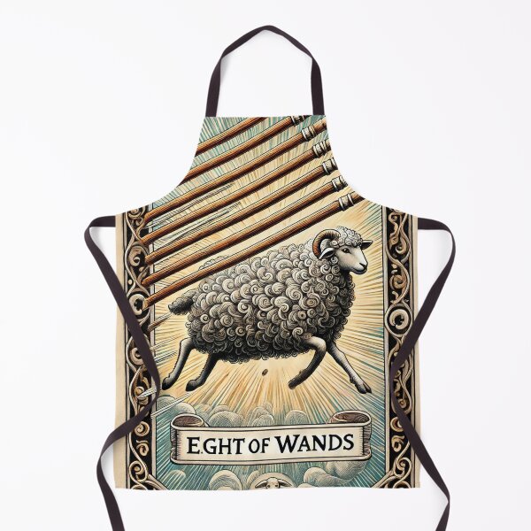 Item preview, Sheepism – Eight of Wands Tarot Card designed and sold by Thpoar.