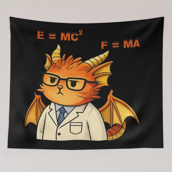 Item preview, Schrödinger’s Dragon Physics Teacher, Funny Quantum Physics Design designed and sold by Ach&Koor.