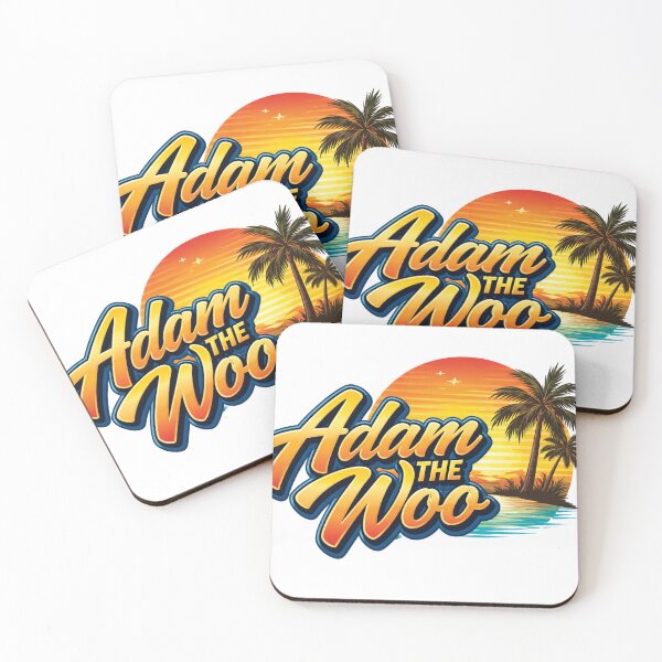 Item preview, Adam the Woo Retro Sunset Logo with Coconut Trees designed and sold by AENAcharms.