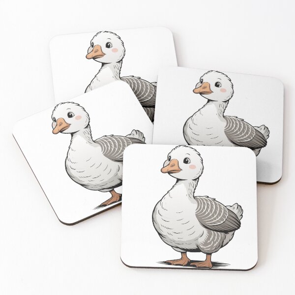 Item preview, Cute Goose Illustration – Adorable Cartoon Farm Bird Art designed and sold by Royalsticker.