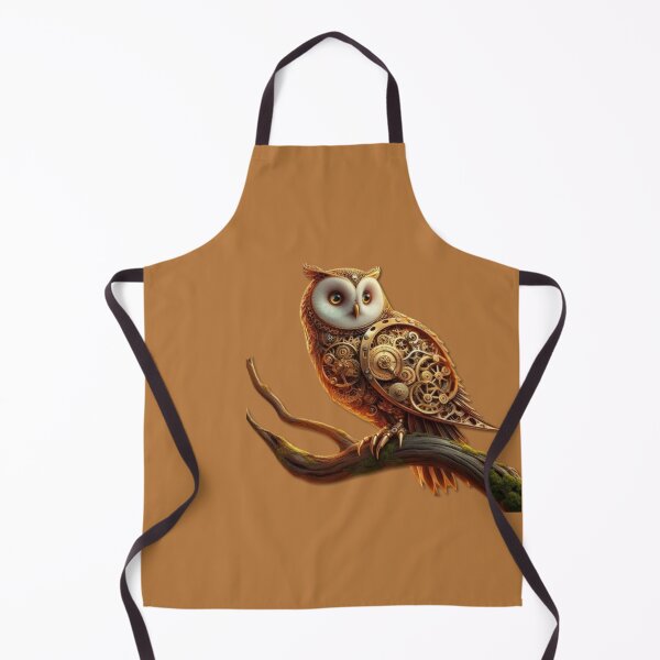 Item preview, Mechanical Owl in Autumn Glow – steampunk vibes & surreal harmony between nature, technology & storytelling designed and sold by FotoworldEdel.