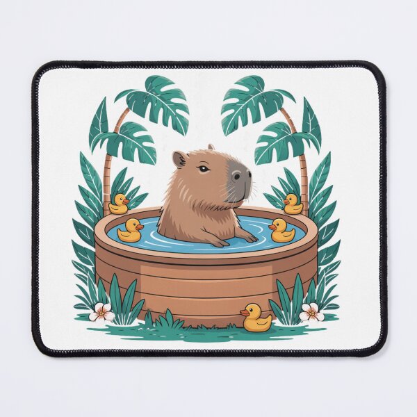 Item preview, Relaxing Capybara in Hot Tub – Cute Cozy Animal Spa Vibes Design designed and sold by RMTrendy.