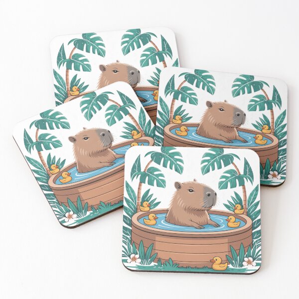 Item preview, Relaxing Capybara in Hot Tub – Cute Cozy Animal Spa Vibes Design designed and sold by RMTrendy.