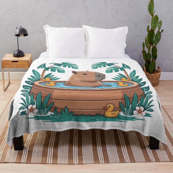 Item preview, Relaxing Capybara in Hot Tub – Cute Cozy Animal Spa Vibes Design designed and sold by RMTrendy.