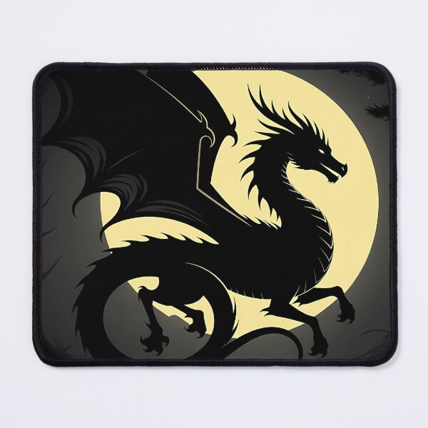 Item preview, Copy of Mystical Dragon Silhouette with Twisting Tail under Moonlit Sky Design designed and sold by NovaDigitalArt45.