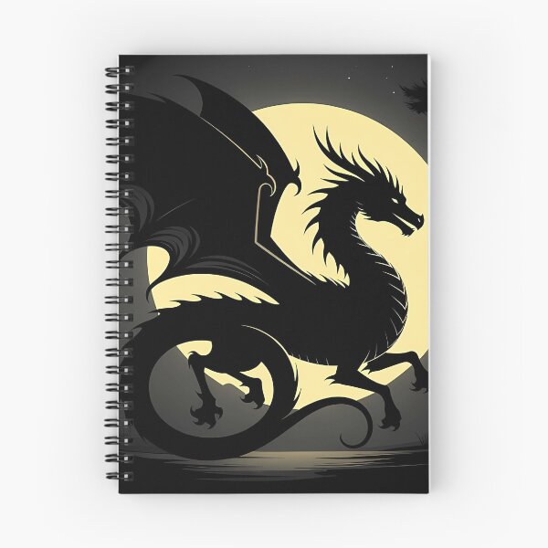 Item preview, Copy of Mystical Dragon Silhouette with Twisting Tail under Moonlit Sky Design designed and sold by NovaDigitalArt45.