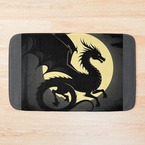 Item preview, Copy of Mystical Dragon Silhouette with Twisting Tail under Moonlit Sky Design designed and sold by NovaDigitalArt45.