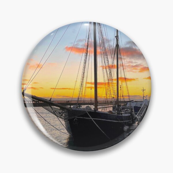 Item preview, Tall Ship Silhouetted against a Colourful Sunrise designed and sold by Violaman.
