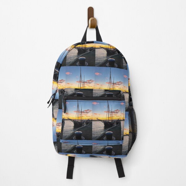 Item preview, Tall Ship Silhouetted against a Colourful Sunrise designed and sold by Violaman.