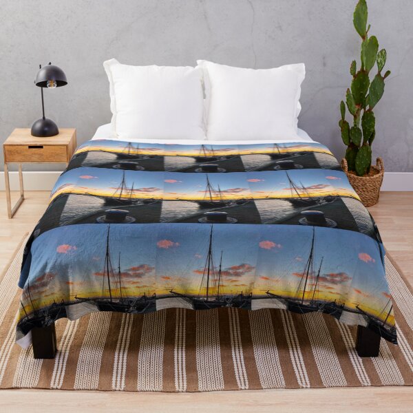 Item preview, Tall Ship Silhouetted against a Colourful Sunrise designed and sold by Violaman.