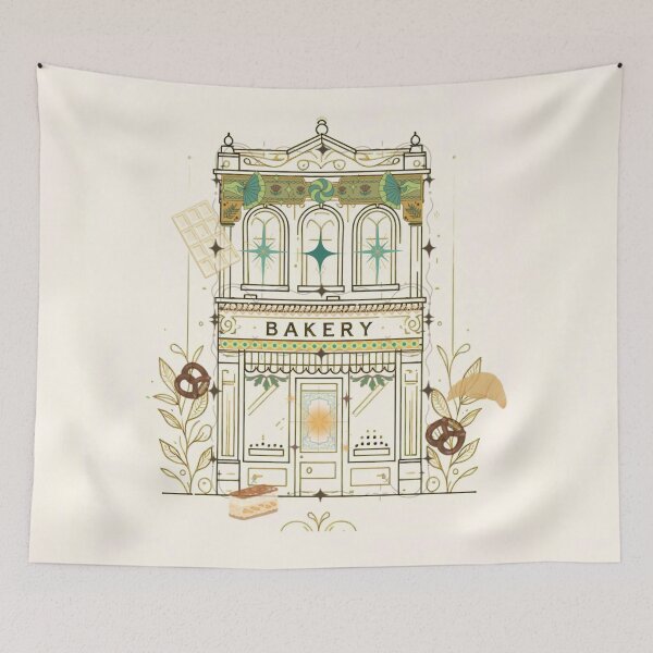 Item preview, Magical Bakery Illustration – Dreamy Cake Shop with Floating Desserts designed and sold by Sugar Wisdom .