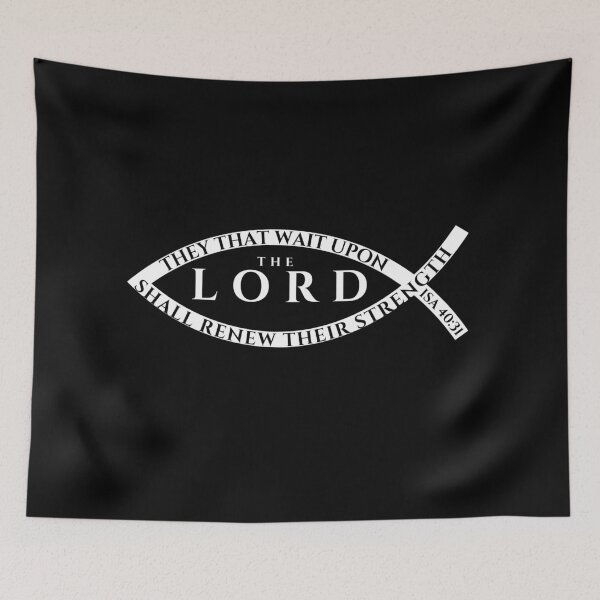 Item preview, Isaiah 40:31 Bible Verse Typography Ichthys (KJV) designed and sold by Clothed in Scripture.