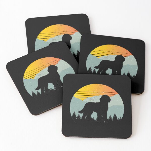 Item preview, Retro Sunny Sunset Vintage Mountains Pyredoodle Gift designed and sold by Guarddogdrive.