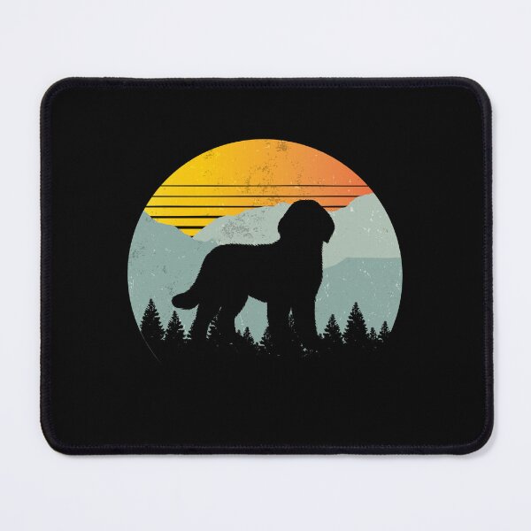 Item preview, Retro Sunny Sunset Vintage Mountains Pyredoodle Gift designed and sold by Guarddogdrive.