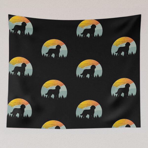 Item preview, Retro Sunny Sunset Vintage Mountains Pyredoodle Gift designed and sold by Guarddogdrive.