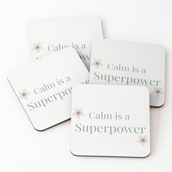 Item preview, Calm Is a Superpower – Minimal Floral Quote Design designed and sold by ZEYCAT.