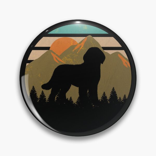 Item preview, Retro Vintage Mountains Pyredoodle Gift designed and sold by Guarddogdrive.