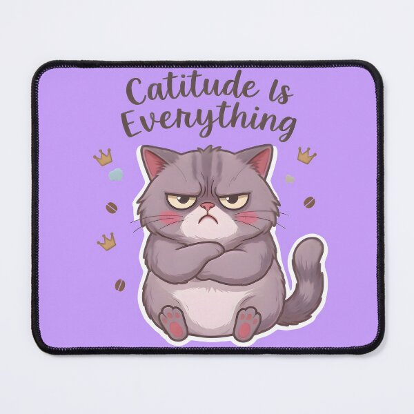 Item preview, Sassy Catitude Cute Illustration designed and sold by PawJoyParents.