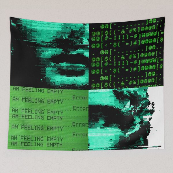 Item preview, Trippy Green Aesthetic Poster Atmospheric Wall Art – Bold Moody Home Decor designed and sold by Lisa Eggs.
