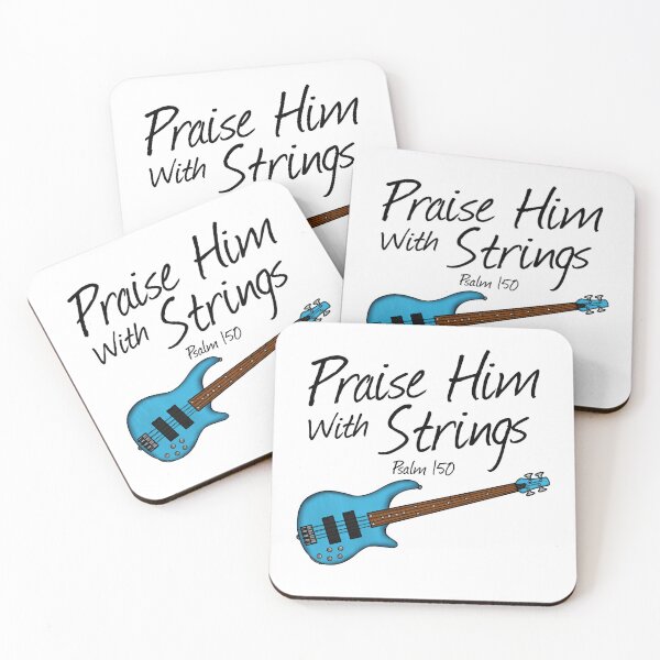 Item preview, Bass Guitar, Praise Him With Strings, Church Bassist Musician designed and sold by doodlerob.