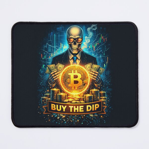 Item preview, Buy The Dip Bitcoin Skull – Crypto Trader Streetwear Design designed and sold by Wicked.Teez.