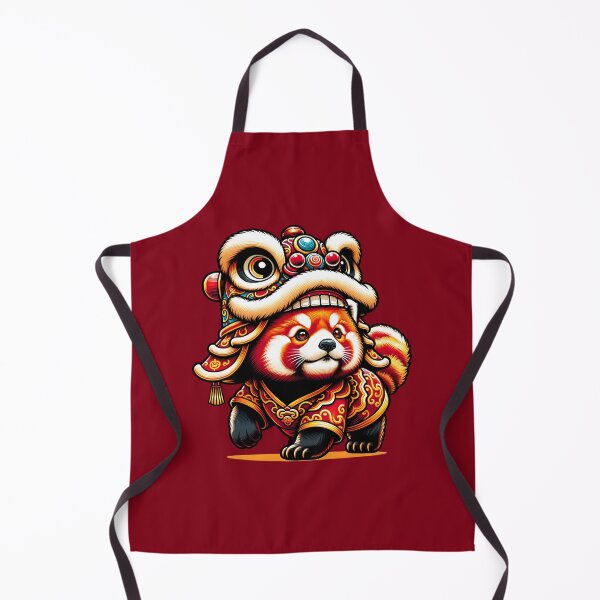 Item preview, Cute Red Panda Walking In Chinese Lion Dance Costume designed and sold by Trendsecne.