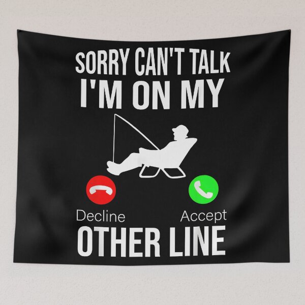 Item preview, Funny Fishing Bass Dad Sorry Can't Talk I'm on My Other Line designed and sold by CameronTheBro.
