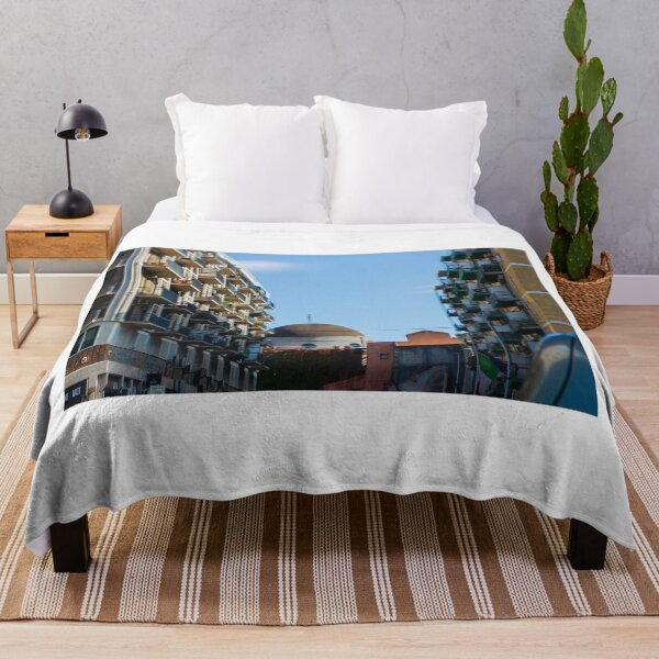 Item preview, Urban Cityscape With Stacked Apartments And Dome-Shaped Building Under Clear Blue Sky designed and sold by Nmallia.
