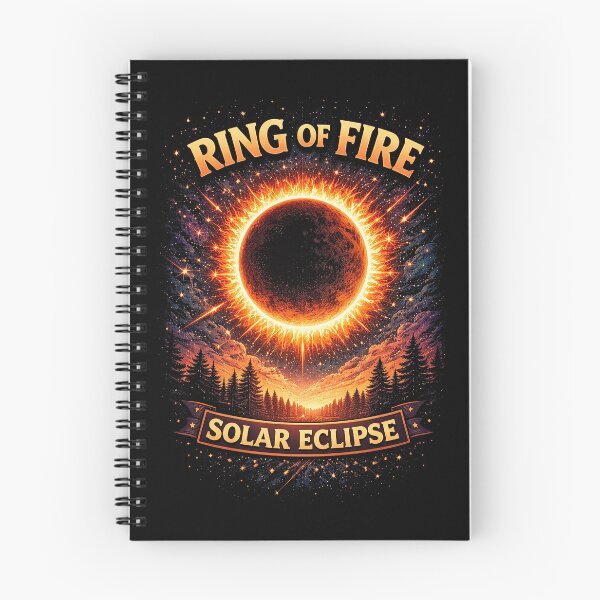 Item preview, Ring of Fire Solar Eclipse – Retro Celestial Astronomy Art designed and sold by Wicked.Teez.