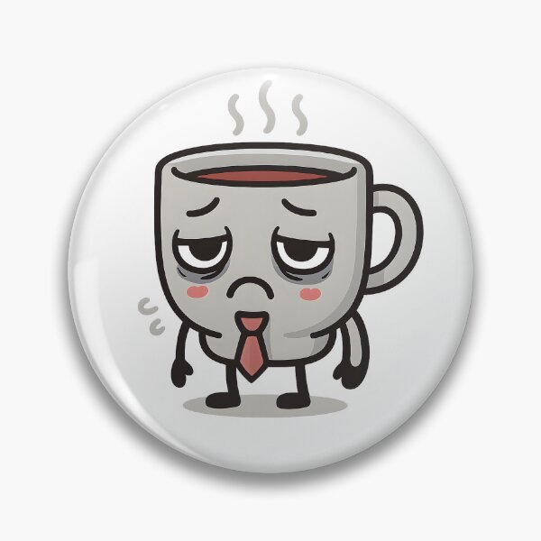 Item preview, Professionally Tired Coffee Cup Sticker - Corporate Burnout designed and sold by PrintMod.