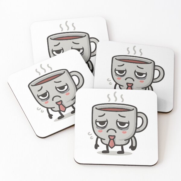 Item preview, Professionally Tired Coffee Cup Sticker - Corporate Burnout designed and sold by PrintMod.