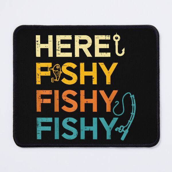 Item preview, Fishing Here Fishy Retro Fish Lover Fisherman designed and sold by CameronTheBro.