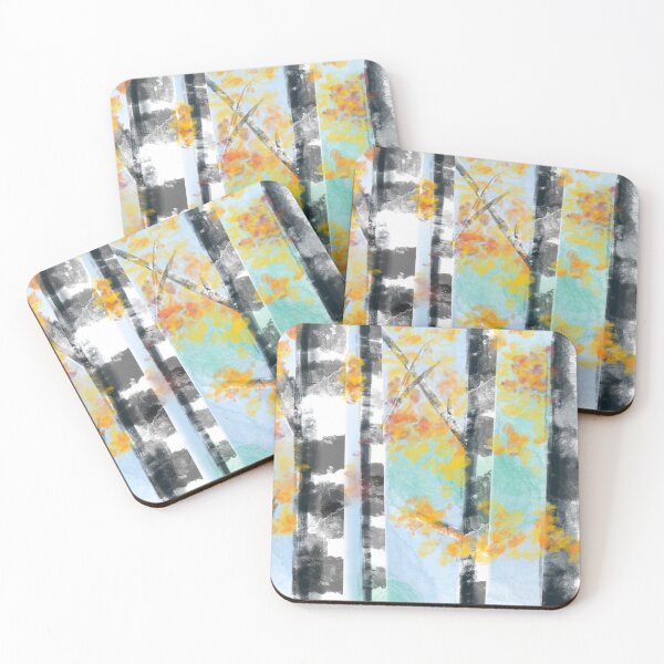 Item preview, Birch Trees & Fall Leaves designed and sold by haleyedwardsart.