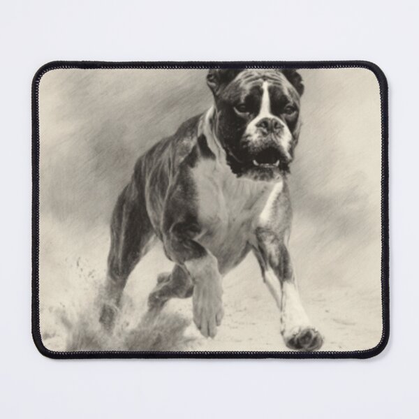 Item preview, A Boxer captured mid-run on a sandy beach, Dogs in Motion designed and sold by CDC40.