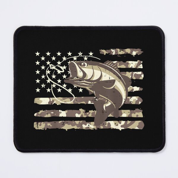 Item preview, Camo US Flag Bass Fish Cool Fishing Patriotic designed and sold by CameronTheBro.