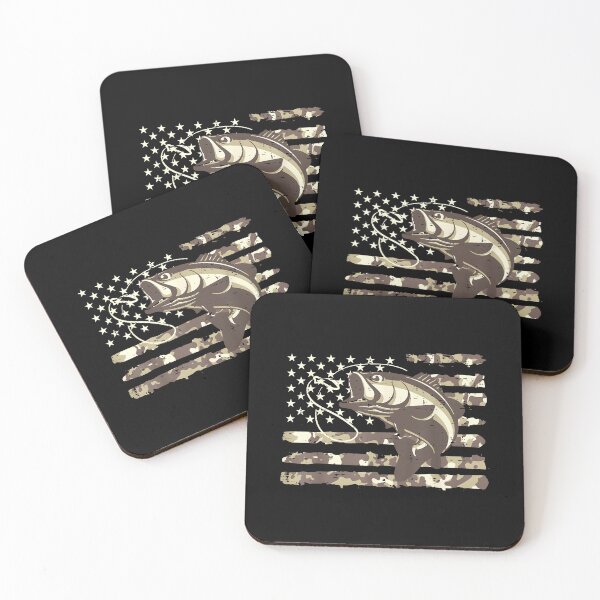 Item preview, Camo US Flag Bass Fish Cool Fishing Patriotic designed and sold by CameronTheBro.