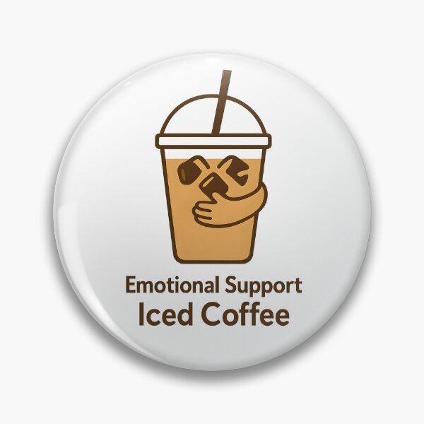 Item preview, Emotional Support Iced Coffee T-Shirt - Funny Gen Z Coffee Lover designed and sold by PrintMod.
