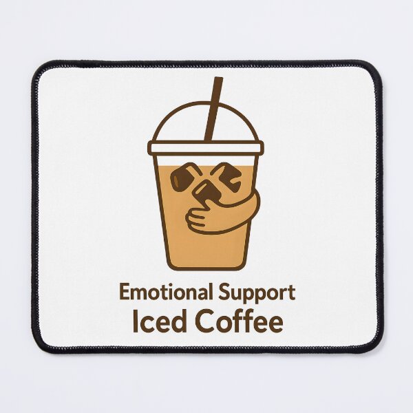 Item preview, Emotional Support Iced Coffee T-Shirt - Funny Gen Z Coffee Lover designed and sold by PrintMod.