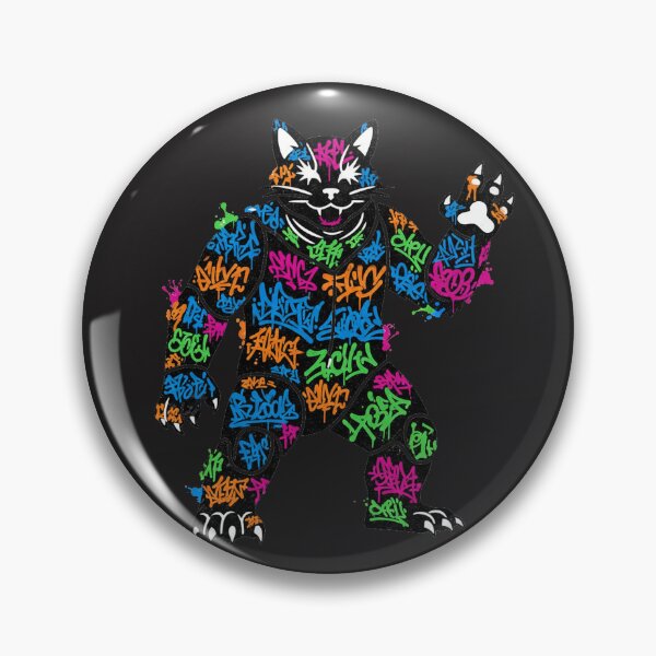 Item preview, Urban Streetwear Robot Cat Graffiti Silhouette – Street Art Neon Illustration | Edgy & Vibrant Design designed and sold by Thaivi Design.