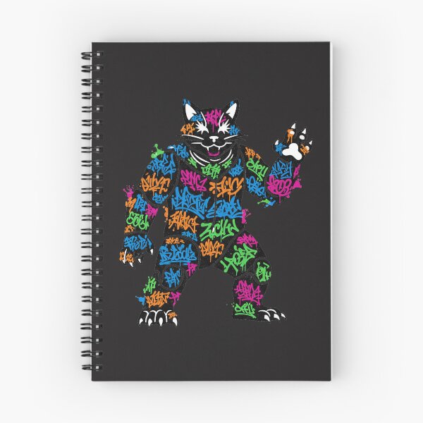 Item preview, Urban Streetwear Robot Cat Graffiti Silhouette – Street Art Neon Illustration | Edgy & Vibrant Design designed and sold by Thaivi Design.
