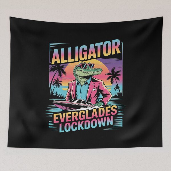 Item preview, Alligator Alcatraz 80's Style1  designed and sold by AquaKiev.