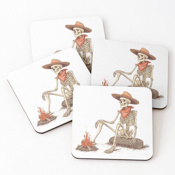 Item preview, Skeleton Cowboy by the Campfire designed and sold by MildyUnhinged.